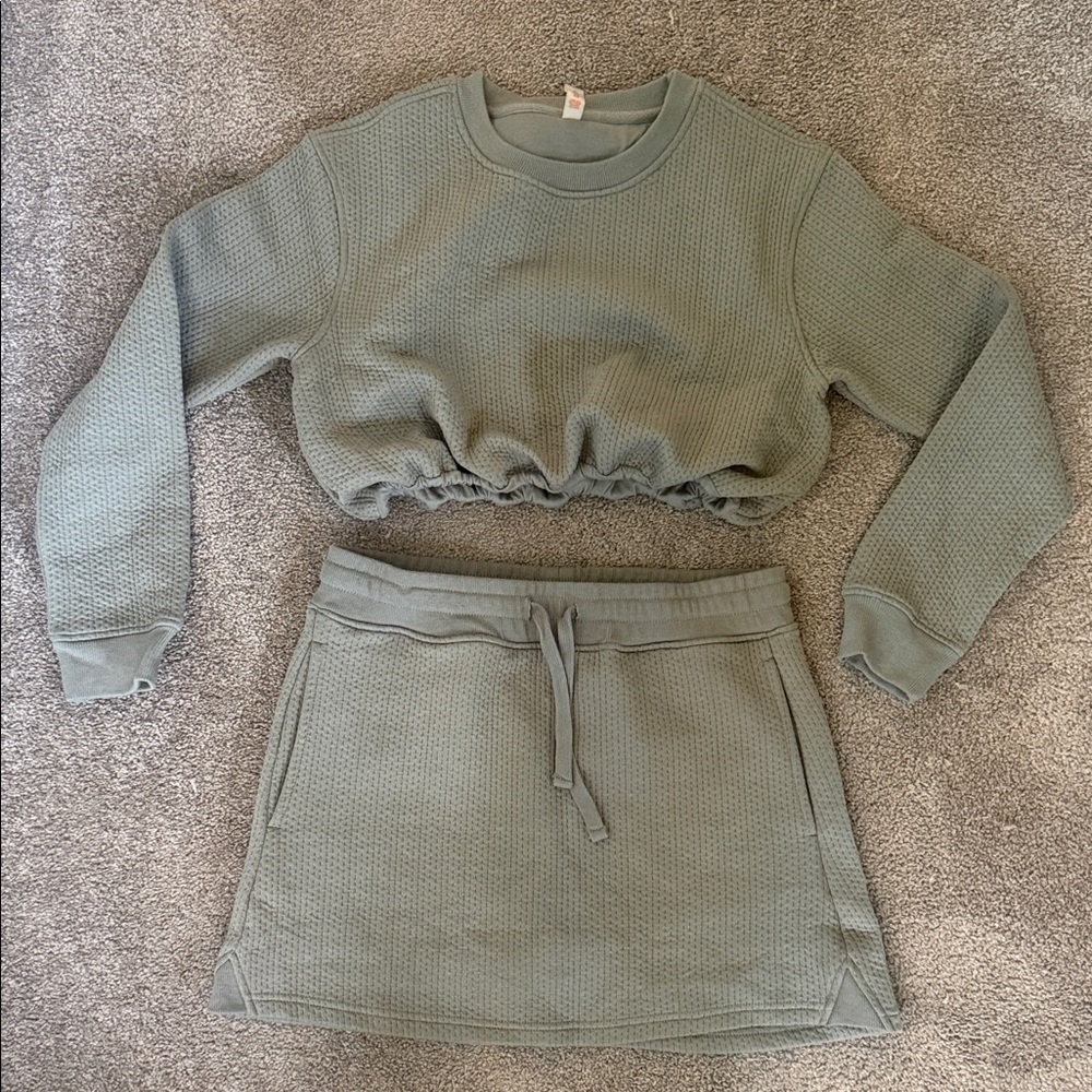 Mono B Sage Green Skirt Set